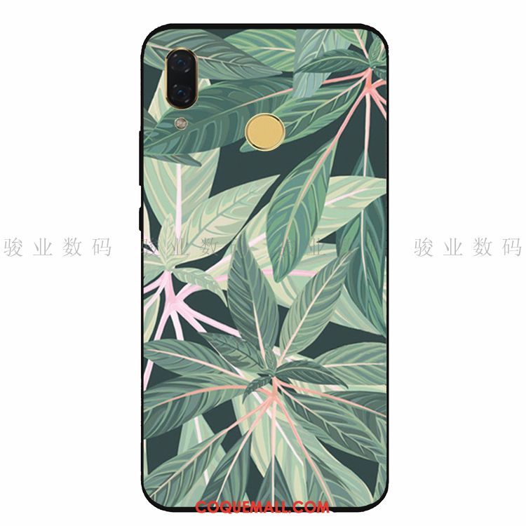 Étui Huawei Nova 3i Vert Protection Simple, Coque Huawei Nova 3i Blanc Plante