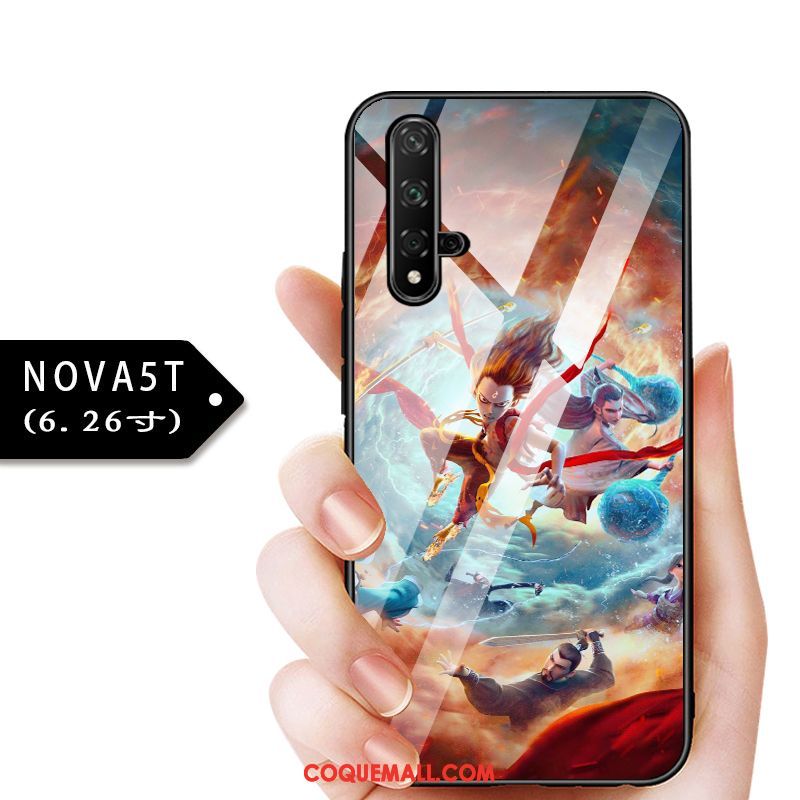 Étui Huawei Nova 5t Bleu Tout Compris Protection, Coque Huawei Nova 5t Personnalisé Verre