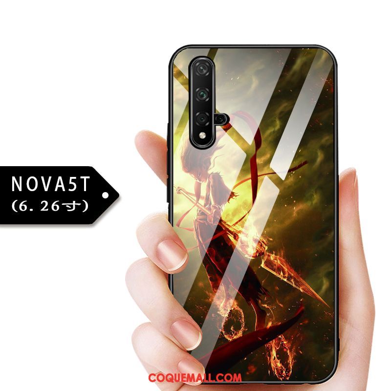 Étui Huawei Nova 5t Bleu Tout Compris Protection, Coque Huawei Nova 5t Personnalisé Verre