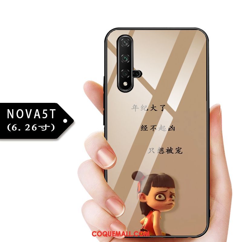 Étui Huawei Nova 5t Bleu Tout Compris Protection, Coque Huawei Nova 5t Personnalisé Verre