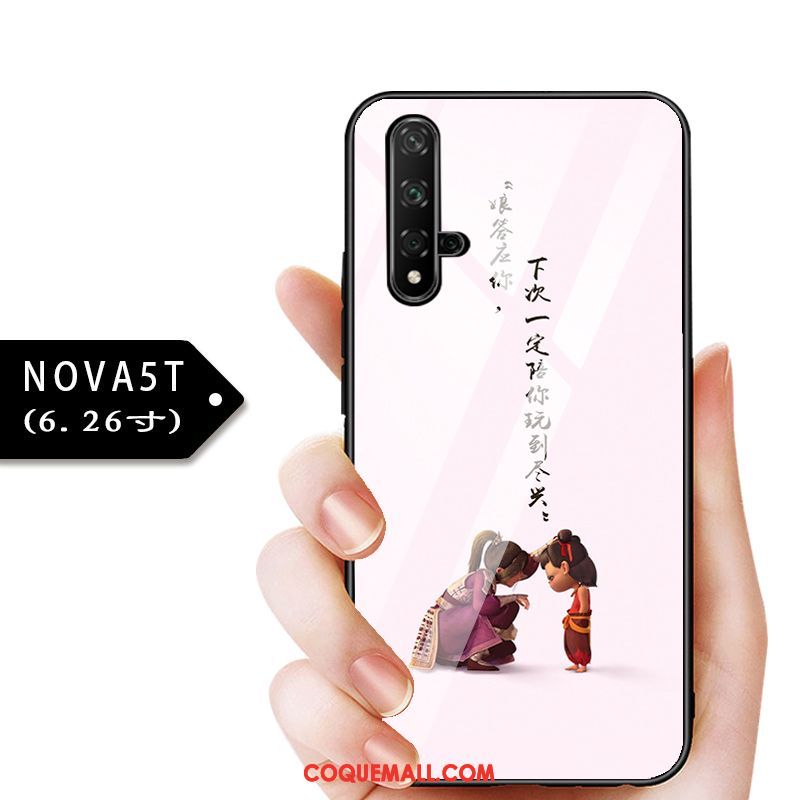 Étui Huawei Nova 5t Bleu Tout Compris Protection, Coque Huawei Nova 5t Personnalisé Verre