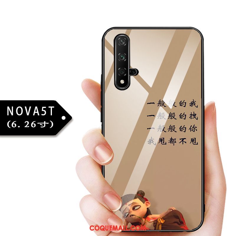 Étui Huawei Nova 5t Bleu Tout Compris Protection, Coque Huawei Nova 5t Personnalisé Verre