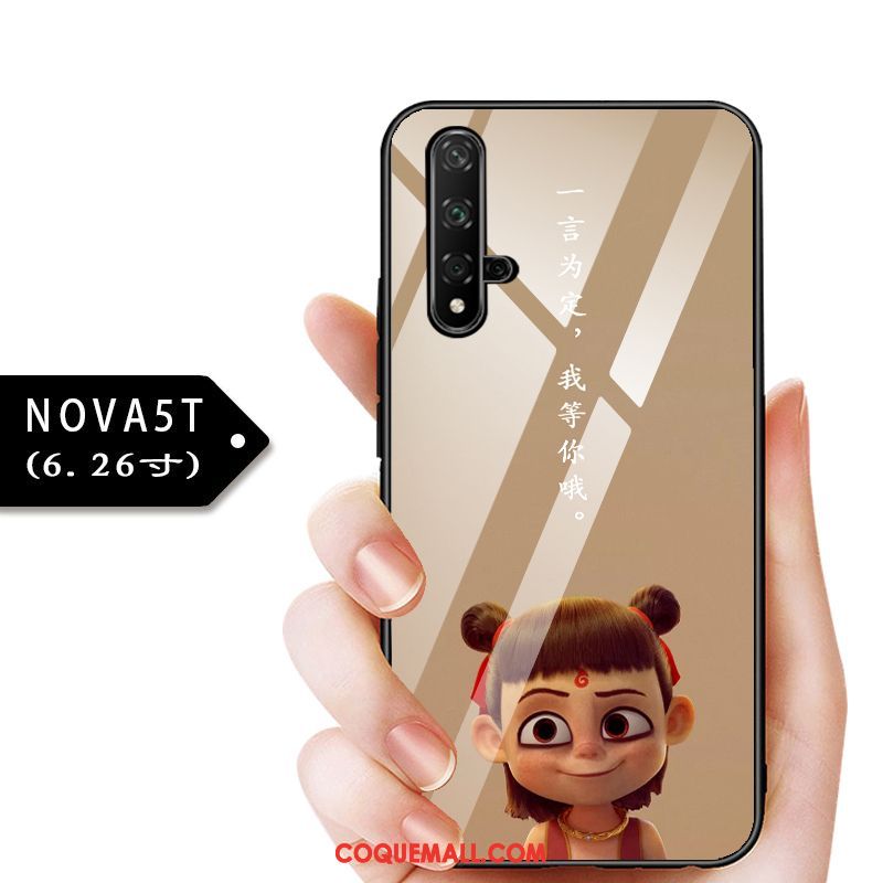 Étui Huawei Nova 5t Bleu Tout Compris Protection, Coque Huawei Nova 5t Personnalisé Verre