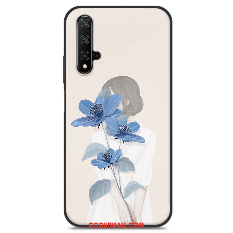 Étui Huawei Nova 5t Bleu Téléphone Portable Fluide Doux, Coque Huawei Nova 5t Frais Protection