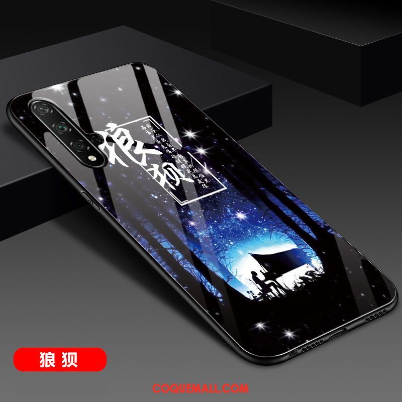 Étui Huawei Nova 5t Délavé En Daim Créatif Mode, Coque Huawei Nova 5t Bleu Silicone