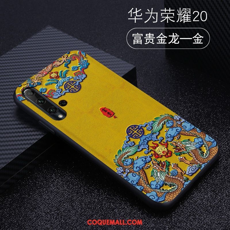 Étui Huawei Nova 5t Jaune Vintage Créatif, Coque Huawei Nova 5t Pendentif Personnalité