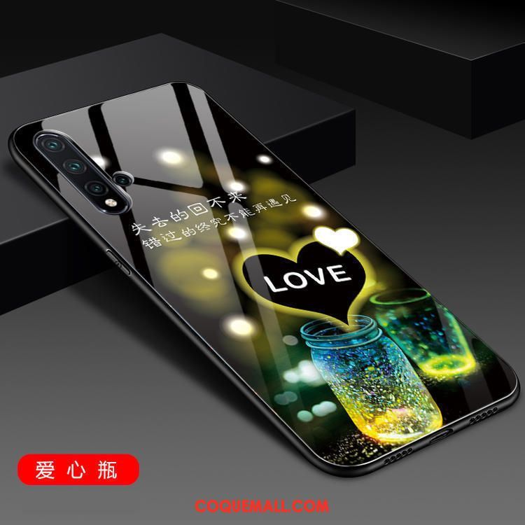 Étui Huawei Nova 5t Miroir Tout Compris Verre, Coque Huawei Nova 5t Rouge Personnalité