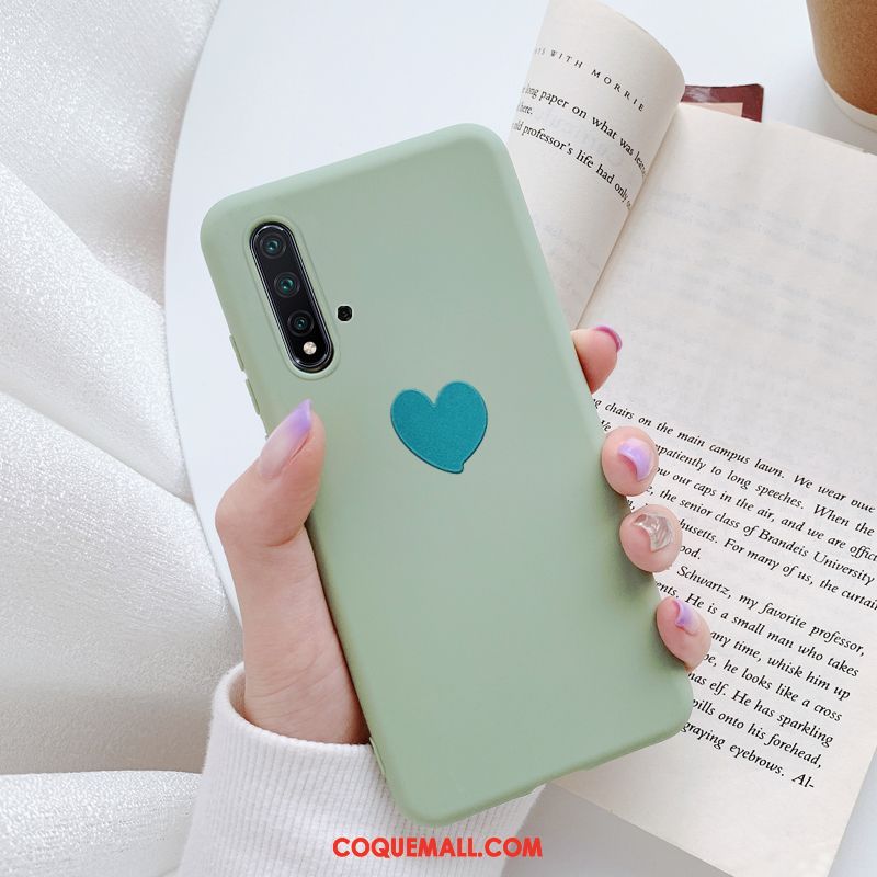 Étui Huawei Nova 5t Personnalité Amour Nouveau, Coque Huawei Nova 5t Fluide Doux Vert