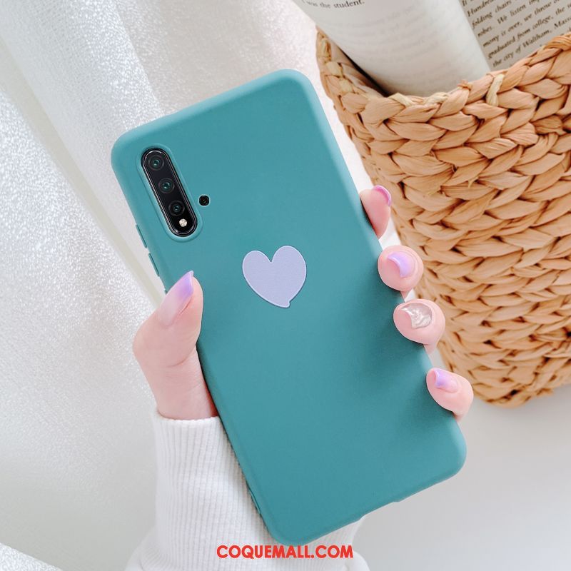 Étui Huawei Nova 5t Personnalité Amour Nouveau, Coque Huawei Nova 5t Fluide Doux Vert