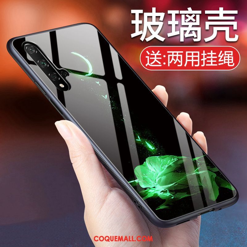 Étui Huawei Nova 5t Protection Violet Clair, Coque Huawei Nova 5t Créatif Verre Trempé