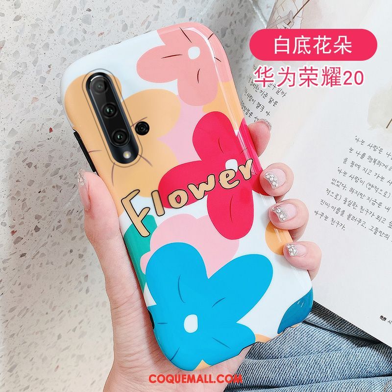 Étui Huawei Nova 5t Rouge Fleur Fleurs, Coque Huawei Nova 5t Téléphone Portable Multicolore