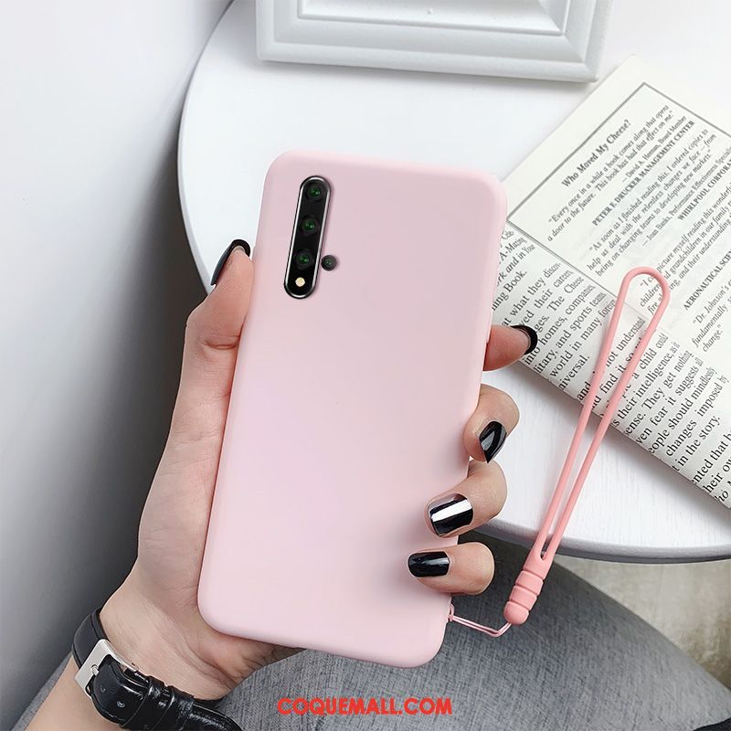 Étui Huawei Nova 5t Rouge Protection Très Mince, Coque Huawei Nova 5t Téléphone Portable Couleur Unie