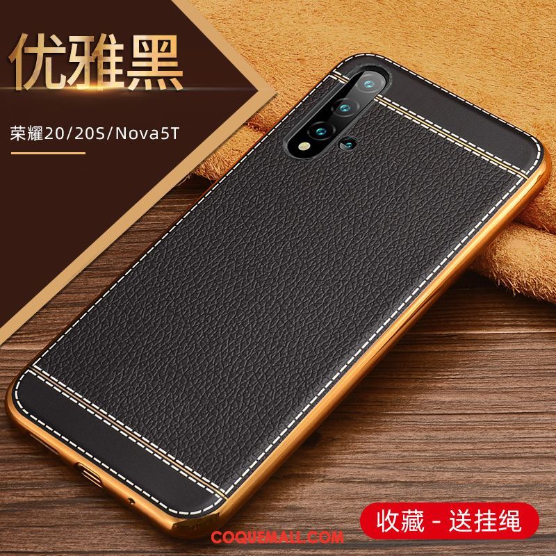 Étui Huawei Nova 5t Silicone Protection Incassable, Coque Huawei Nova 5t Fluide Doux Noir