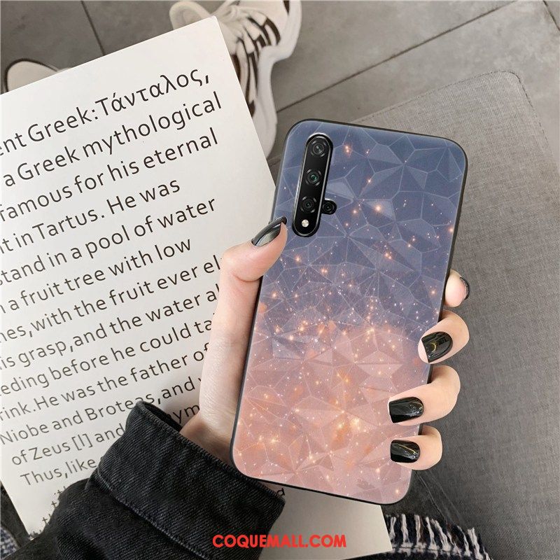 Étui Huawei Nova 5t Silicone Téléphone Portable Losange, Coque Huawei Nova 5t Net Rouge Bleu