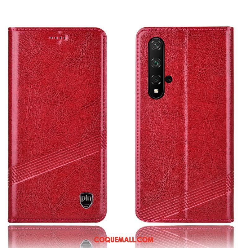 Étui Huawei Nova 5t Tout Compris Téléphone Portable Cuir Véritable, Coque Huawei Nova 5t Protection Braun