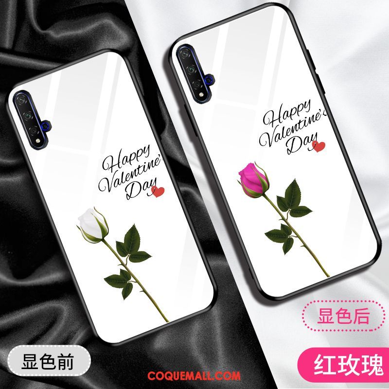 Étui Huawei Nova 5t Téléphone Portable Net Rouge Marque De Tendance, Coque Huawei Nova 5t Blanc Tout Compris