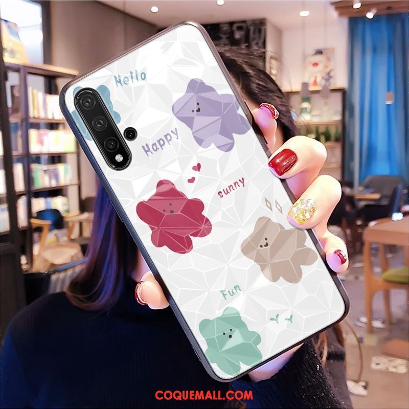 Étui Huawei Nova 5t Téléphone Portable Net Rouge Tout Compris, Coque Huawei Nova 5t Modèle Fleurie Rose