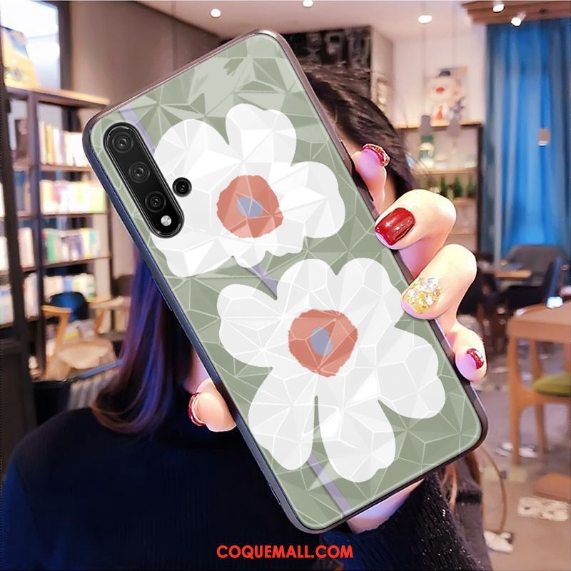 Étui Huawei Nova 5t Téléphone Portable Net Rouge Tout Compris, Coque Huawei Nova 5t Modèle Fleurie Rose