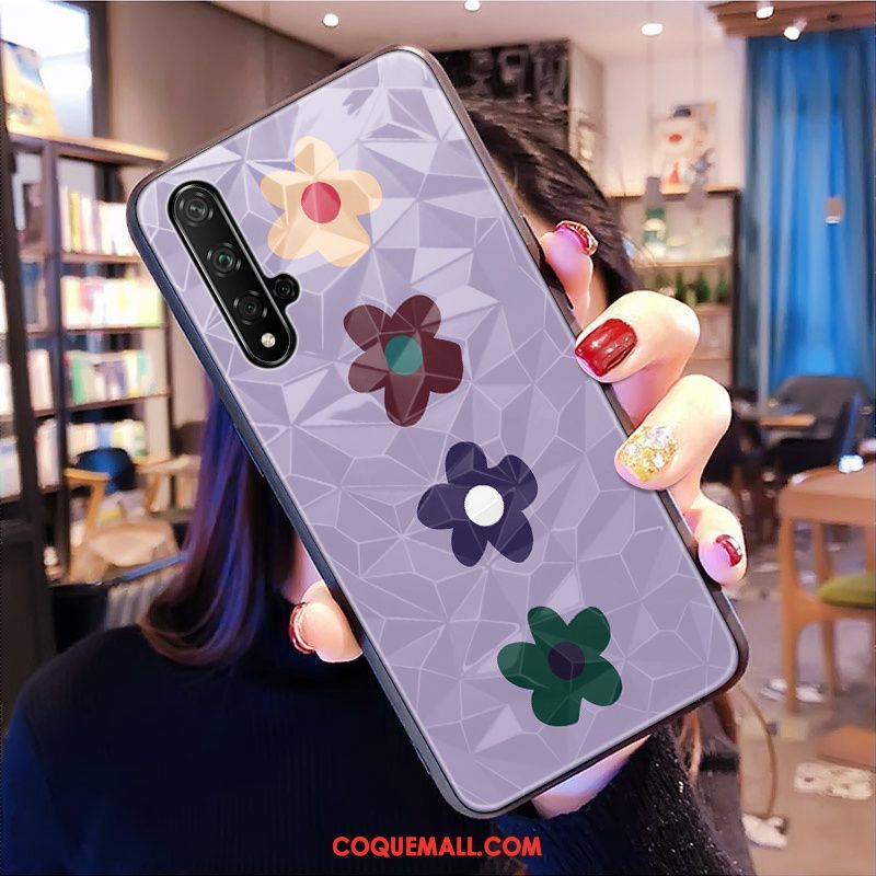 Étui Huawei Nova 5t Téléphone Portable Vert Modèle Fleurie, Coque Huawei Nova 5t Frais Dimensionnel