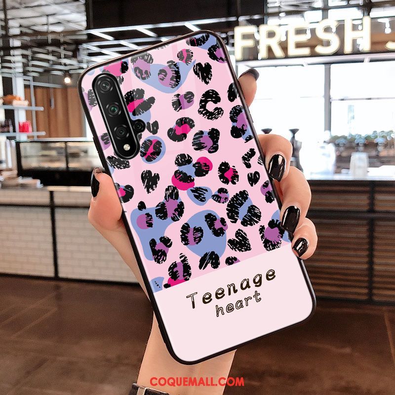 Étui Huawei Nova 5t Verre Trempé Tendance Noir, Coque Huawei Nova 5t Épissure Téléphone Portable