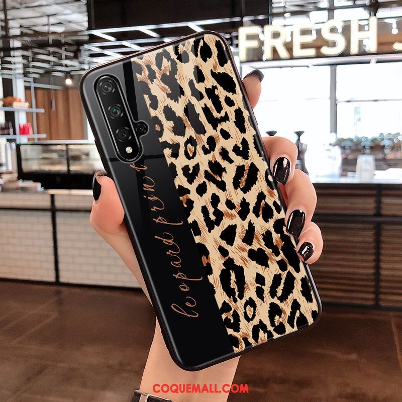 Étui Huawei Nova 5t Verre Trempé Tendance Noir, Coque Huawei Nova 5t Épissure Téléphone Portable