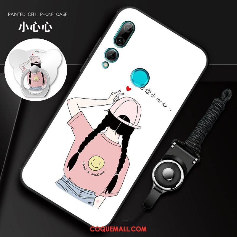 Étui Huawei P Smart+ 2019 Blanc Incassable Mode, Coque Huawei P Smart+ 2019 Dessin Animé Téléphone Portable
