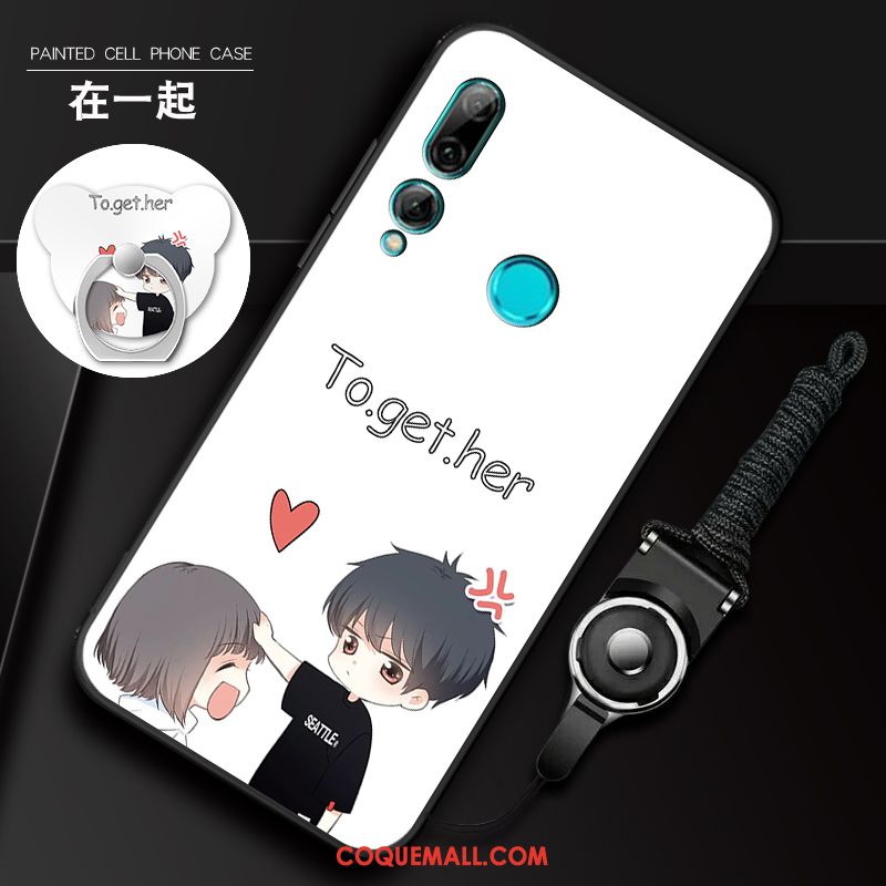 Étui Huawei P Smart+ 2019 Blanc Incassable Mode, Coque Huawei P Smart+ 2019 Dessin Animé Téléphone Portable