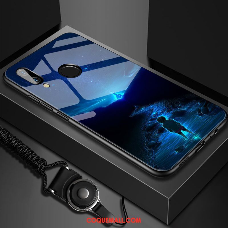 Étui Huawei P Smart 2019 Bleu Jeunesse Verre, Coque Huawei P Smart 2019 Téléphone Portable Personnalisé