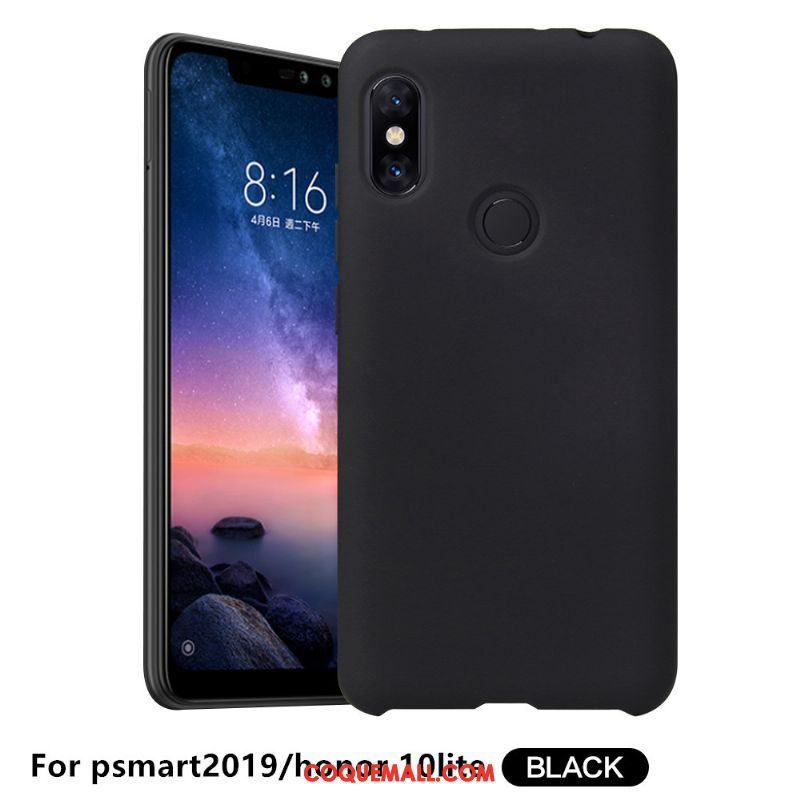 Étui Huawei P Smart 2019 Couleur Unie Nouveau Sentir, Coque Huawei P Smart 2019 Noir Téléphone Portable