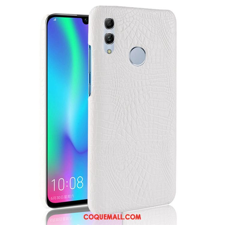 Étui Huawei P Smart 2019 Crocodile Modèle Téléphone Portable Business, Coque Huawei P Smart 2019 Créatif Blanc