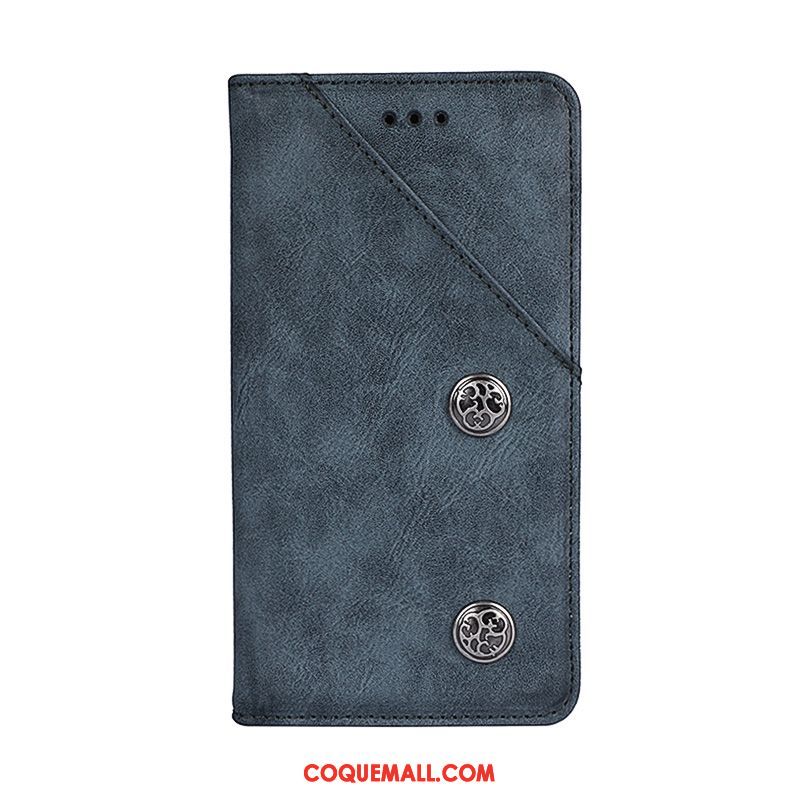 Étui Huawei P Smart 2019 Créatif Bleu Téléphone Portable, Coque Huawei P Smart 2019 Carte En Cuir