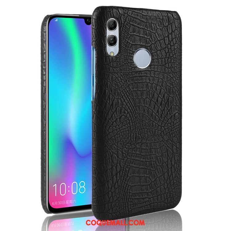 Étui Huawei P Smart 2019 Difficile Noir Protection, Coque Huawei P Smart 2019 Cuir Crocodile