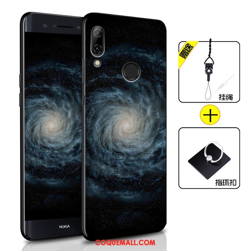 Étui Huawei P Smart 2019 Fluide Doux Incassable Téléphone Portable, Coque Huawei P Smart 2019 Créatif Bleu