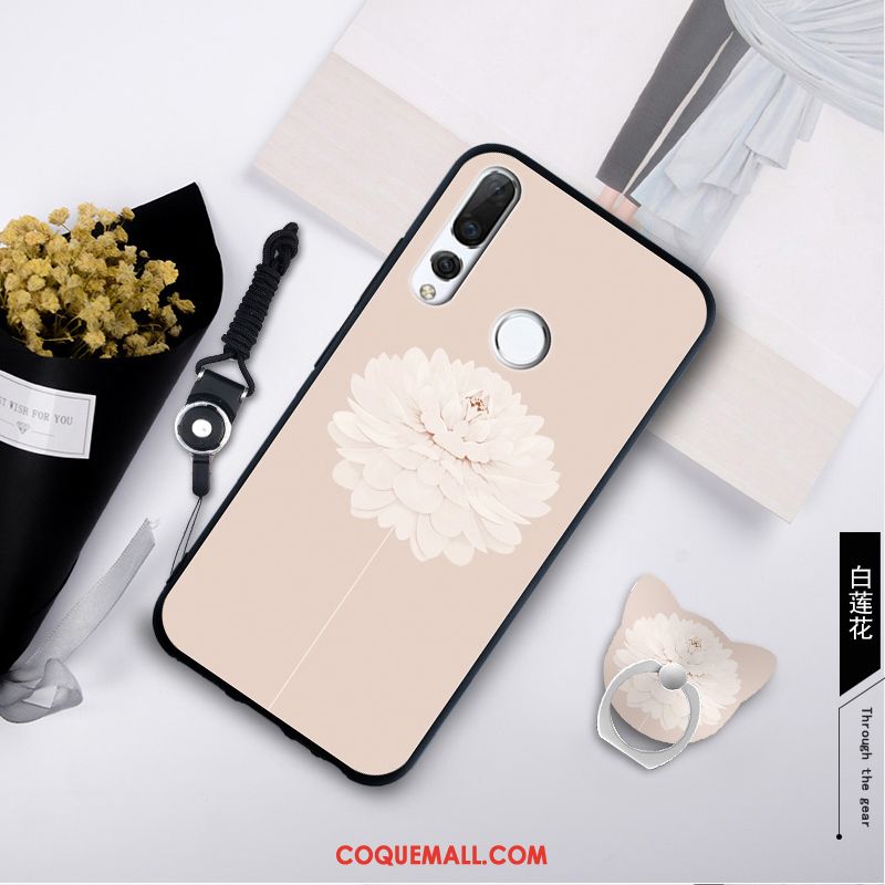 Étui Huawei P Smart+ 2019 Fluide Doux Ornements Suspendus Vert, Coque Huawei P Smart+ 2019 Tempérer Silicone