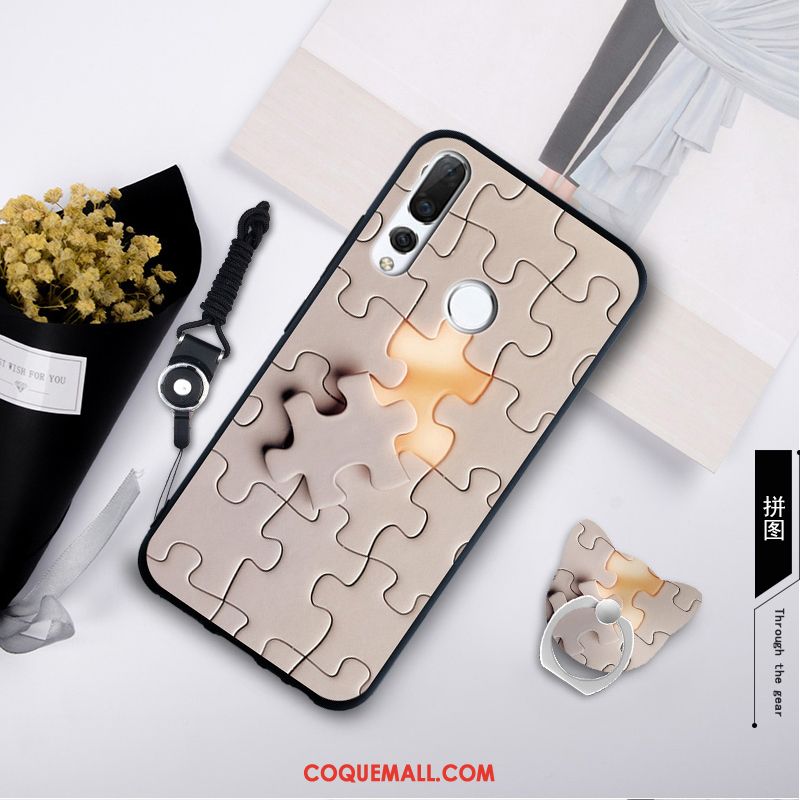 Étui Huawei P Smart+ 2019 Fluide Doux Ornements Suspendus Vert, Coque Huawei P Smart+ 2019 Tempérer Silicone