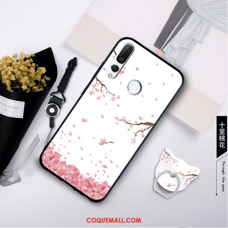 Étui Huawei P Smart+ 2019 Fluide Doux Ornements Suspendus Vert, Coque Huawei P Smart+ 2019 Tempérer Silicone