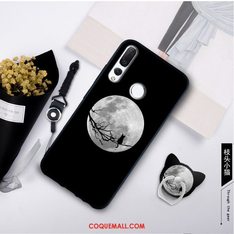 Étui Huawei P Smart+ 2019 Fluide Doux Ornements Suspendus Vert, Coque Huawei P Smart+ 2019 Tempérer Silicone