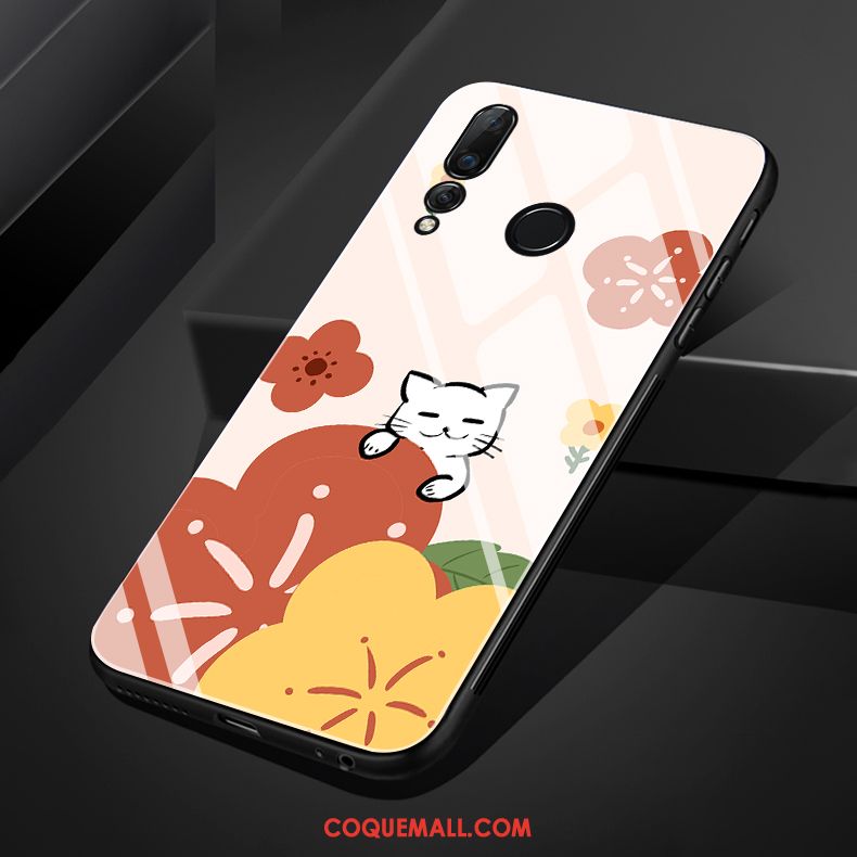 Étui Huawei P Smart+ 2019 Frais Original Verre, Coque Huawei P Smart+ 2019 Art Blanc