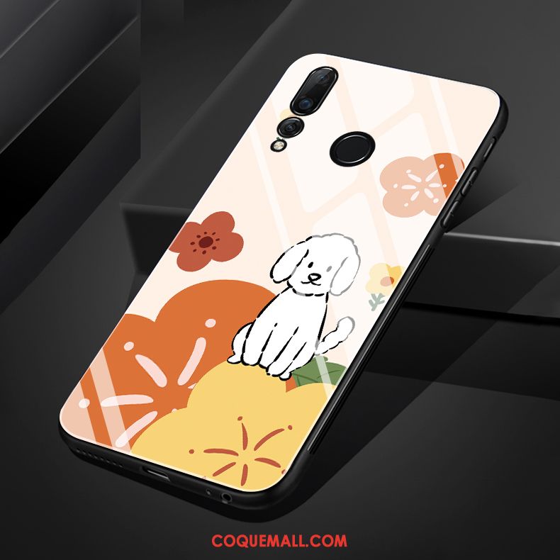 Étui Huawei P Smart+ 2019 Frais Original Verre, Coque Huawei P Smart+ 2019 Art Blanc