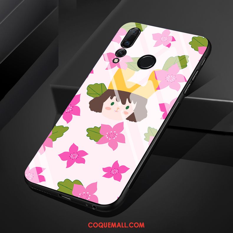 Étui Huawei P Smart+ 2019 Frais Original Verre, Coque Huawei P Smart+ 2019 Art Blanc