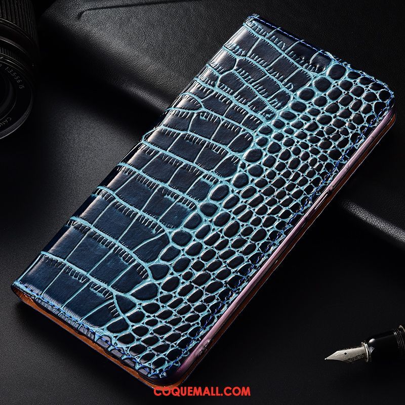 Étui Huawei P Smart 2019 Incassable Clamshell Protection, Coque Huawei P Smart 2019 Rouge Crocodile