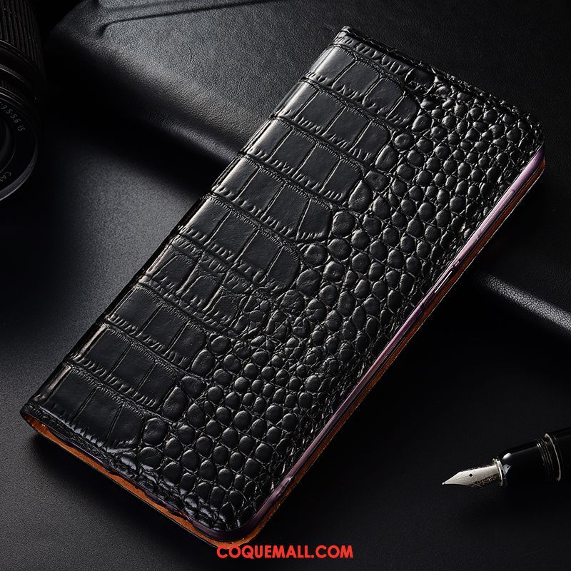 Étui Huawei P Smart 2019 Incassable Clamshell Protection, Coque Huawei P Smart 2019 Rouge Crocodile