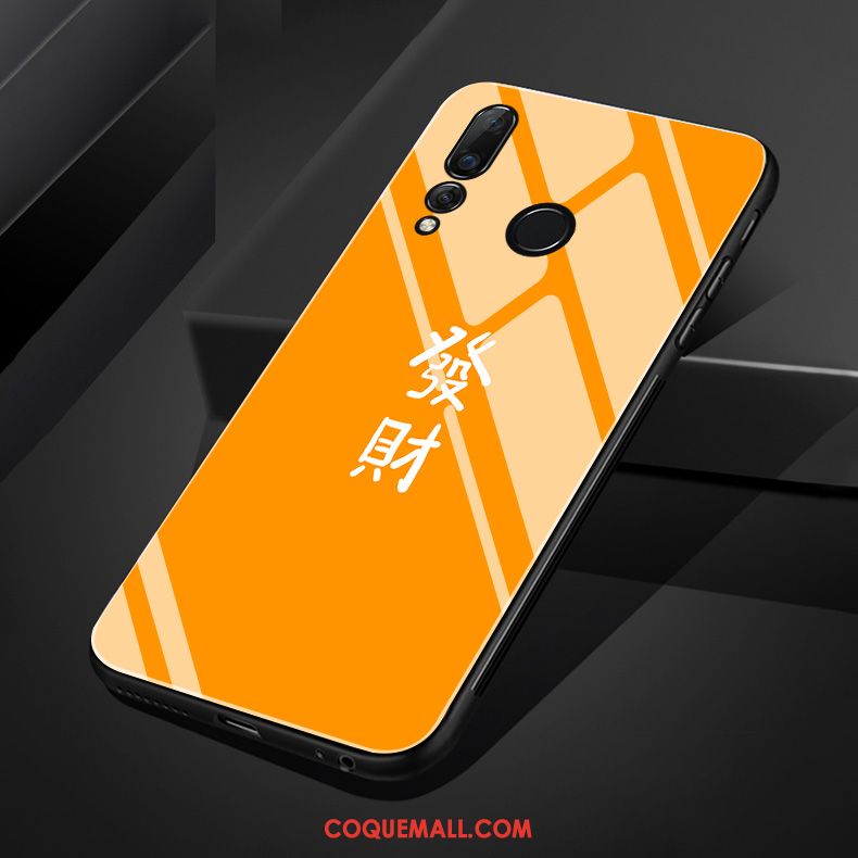 Étui Huawei P Smart+ 2019 Jaune Silicone Charmant, Coque Huawei P Smart+ 2019 Frais Chanceux