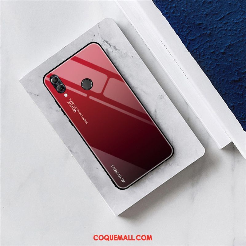 Étui Huawei P Smart 2019 Net Rouge Protection Or, Coque Huawei P Smart 2019 Couvercle Arrière Tout Compris