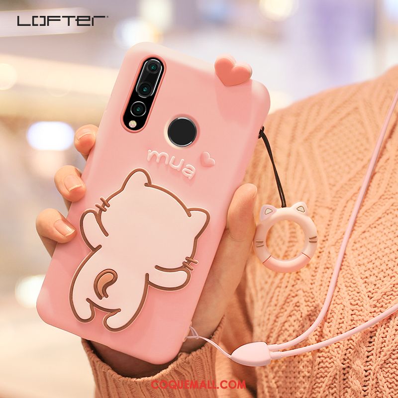 Étui Huawei P Smart+ 2019 Ornements Suspendus Incassable Longue, Coque Huawei P Smart+ 2019 Fluide Doux Dessin Animé