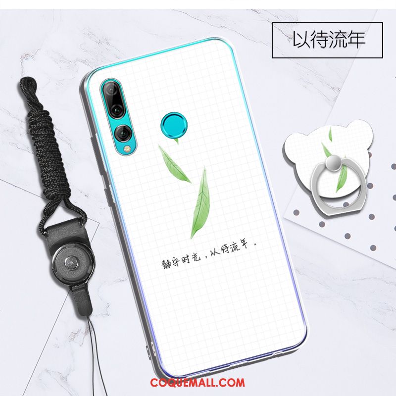 Étui Huawei P Smart+ 2019 Ornements Suspendus Support Tendance, Coque Huawei P Smart+ 2019 Blanc Téléphone Portable