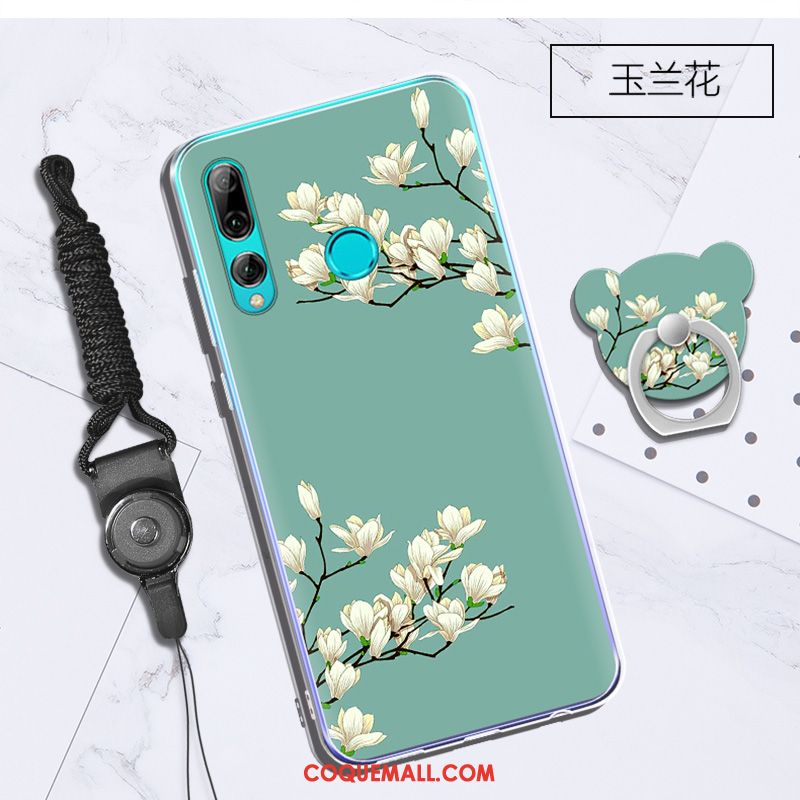 Étui Huawei P Smart+ 2019 Ornements Suspendus Support Tendance, Coque Huawei P Smart+ 2019 Blanc Téléphone Portable