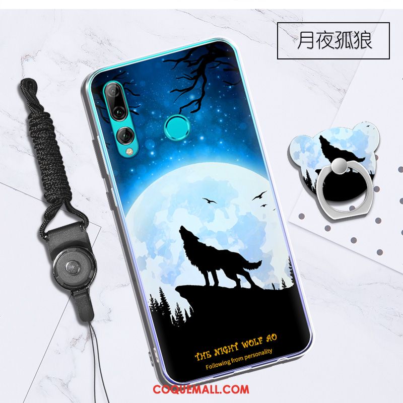 Étui Huawei P Smart+ 2019 Ornements Suspendus Support Tendance, Coque Huawei P Smart+ 2019 Blanc Téléphone Portable