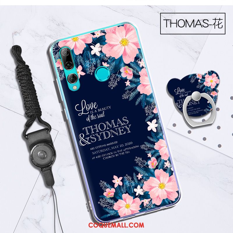 Étui Huawei P Smart+ 2019 Ornements Suspendus Support Tendance, Coque Huawei P Smart+ 2019 Blanc Téléphone Portable