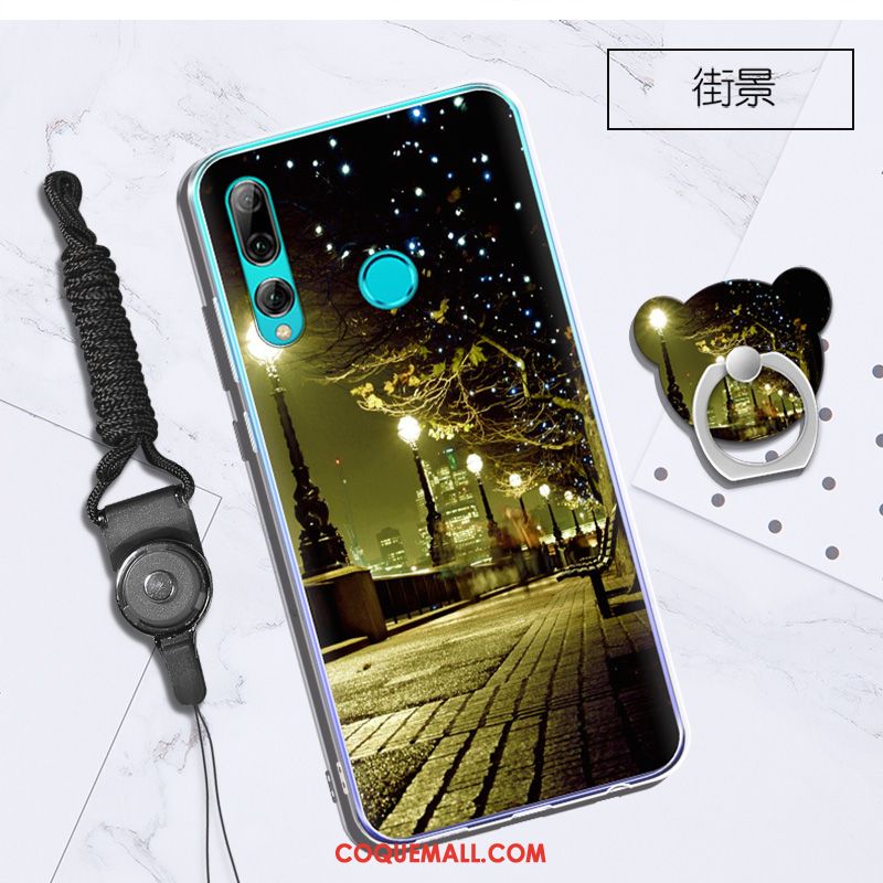 Étui Huawei P Smart+ 2019 Ornements Suspendus Support Tendance, Coque Huawei P Smart+ 2019 Blanc Téléphone Portable